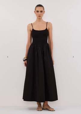 DISSH Milano Black Cotton Midi Dress size 4